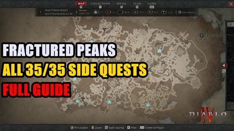 All Fractured Peaks Side Quests Diablo 4 Youtube