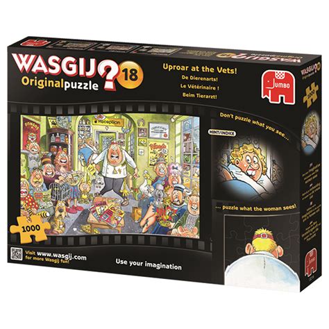Wasgij Original 18 Uproar At The Vets 1000pc Jigsaw Puzzle Badgers