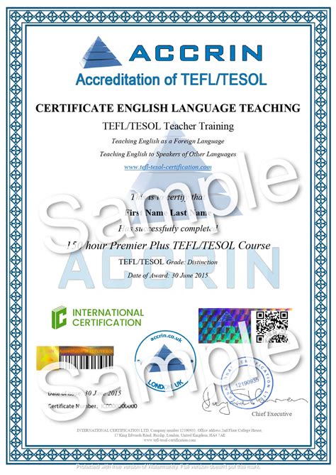 verify your tefl tesol certificate