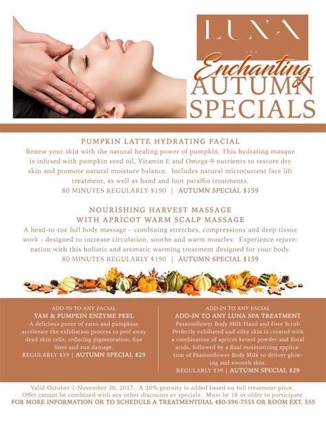 Head To Toe Autumn Spa Specials At The Scottsdale Resort Luna Spa