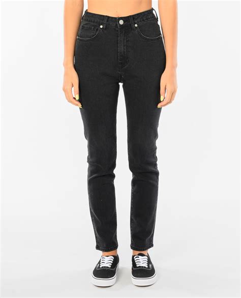 Sunday Society Washed Black Mom Jean Ozmosis Pants And Jeans