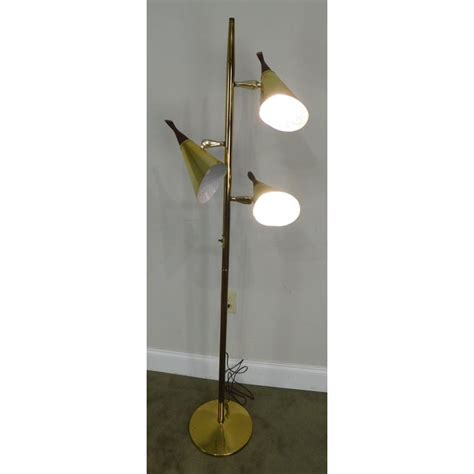 Mid Century Modern 3 Light Multi Directional Brass Floor Lamp Chairish