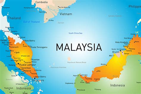 Malaysia Map Malaysia Political Wall Map Rabin Wouth1983