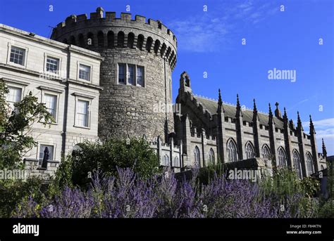Dublin Castle With The Record Tower Dublinireland Stock Photo Alamy