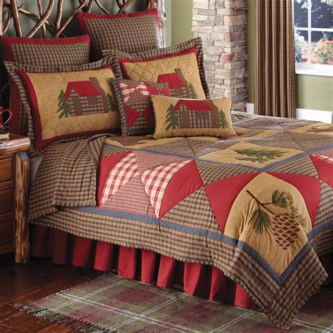 Rustic Bedding King Size Cabin Quiltblack Forest Decor