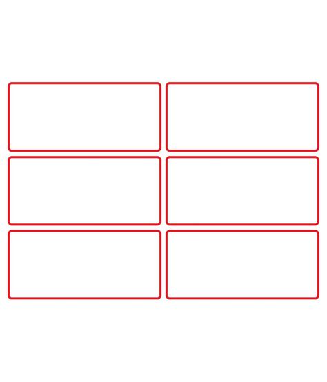 Nplabel Blank Stickers With Red Border For General Use 110x50mm 500