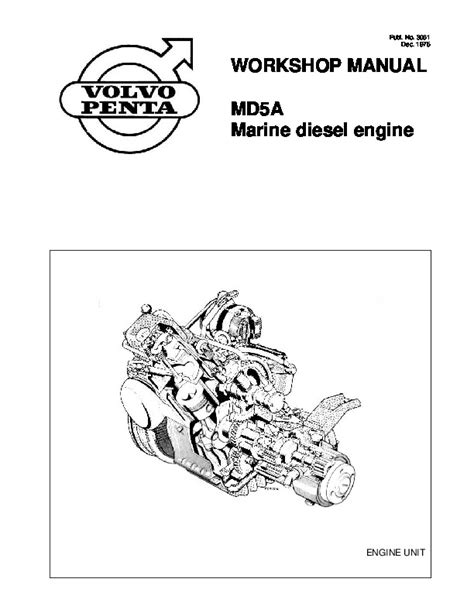 Volvo Penta Md5a Marine Diesel Engine Workshop Manual