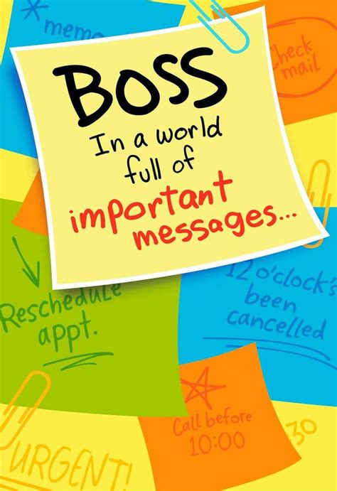 Boss Day Card Messages Happy Bosss Day Bosses Day Cards Birthday