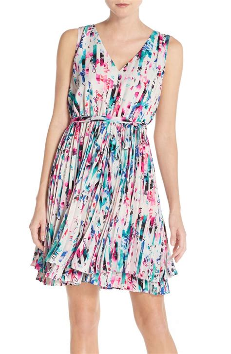 Chelsea28 Print Woven Fit And Flare Dress Nordstrom