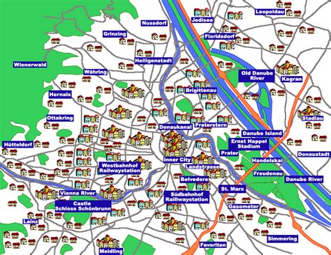 Vienna Map Tourist Attractions ToursMaps
