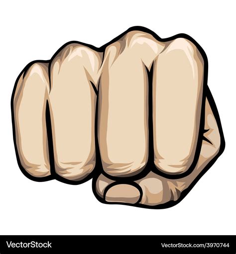 Punching Hand Royalty Free Vector Image Vectorstock