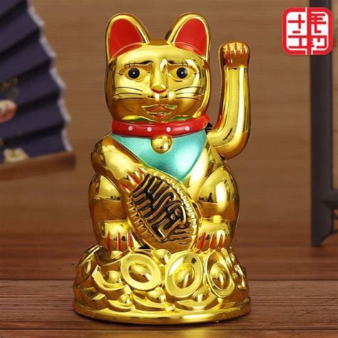 Jsg Marketing Gold Feng Shui Lucky Cats Lucky Beckoning Waving Wealth