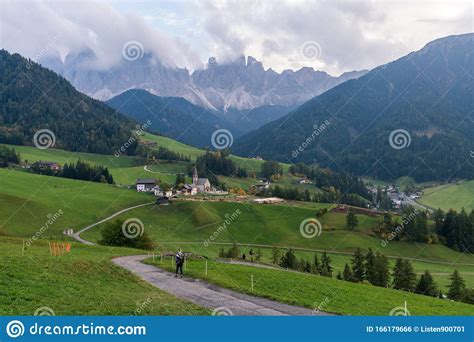 Landscapes Of The Small Village In Val Di Funes Dolomite Alps South