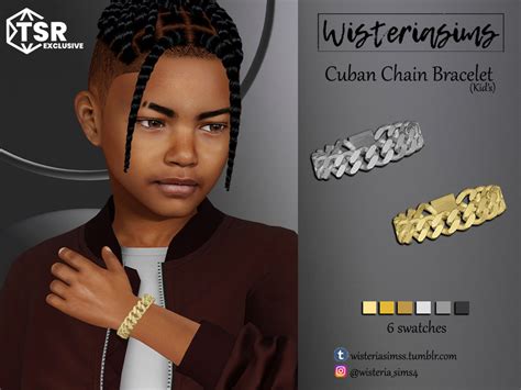 The Sims Resource Cuban Chain Bracelet Kids