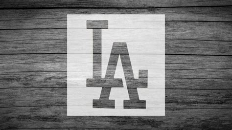 La Dodgers Logo Stencil Reusable Plastic Or Vinyl Fast Etsy