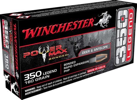 Winchester Ammo X3501bp Power Max Bonded 350 Legend 160 Gr Protected
