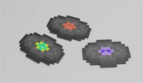 3d Model Minecraft Records Pack Vr Ar Low Poly Cgtrader