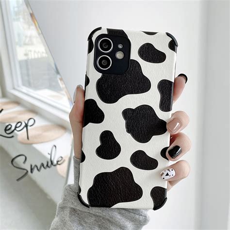 Cow Print Iphone Case Animal Print Iphone 12 Case Iphone Etsy