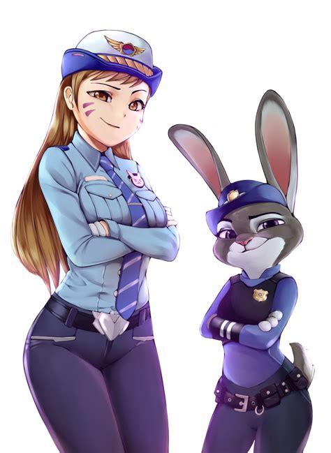 D Va Officer And Judy Hopps By Rixch On DeviantArt