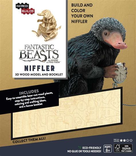 Incredibuilds Fantastic Beasts And Where To Find Them Niffler 3d Wood