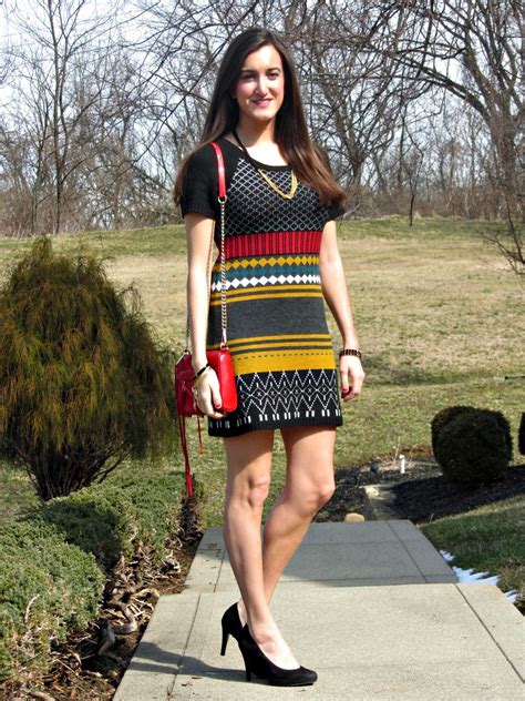 Colorful Knit Dress Rebecca Minkoff Mini Mac Rebecca Minkoff Mini Mac Glamorous Outfits Knit