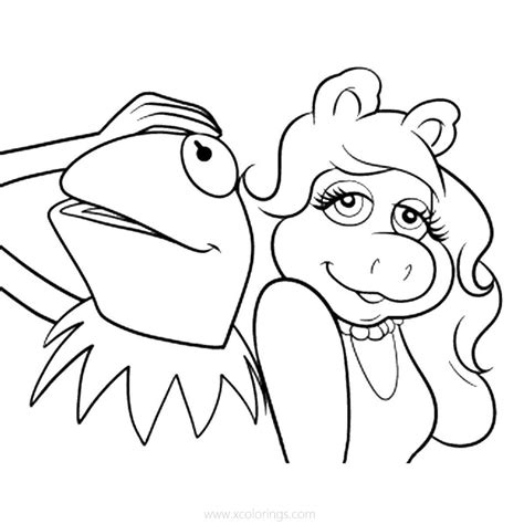 Kermit And Miss Piggy Coloring Pages