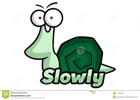 Slug Road Slowly stock vector. Illustration of symbol - 117918067