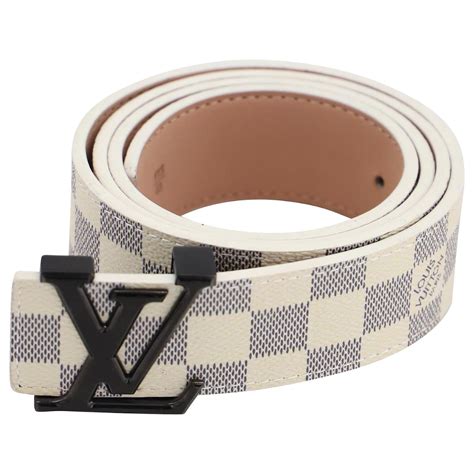 Louis Vuitton Lv Initiales 40mm Reversible Belt In White Leather Ref