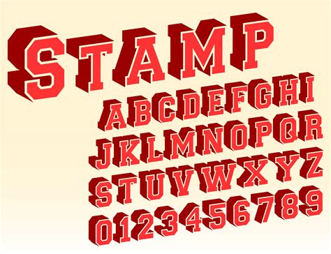 3d Alphabet Font Template 683900 Vector Art At Vecteezy