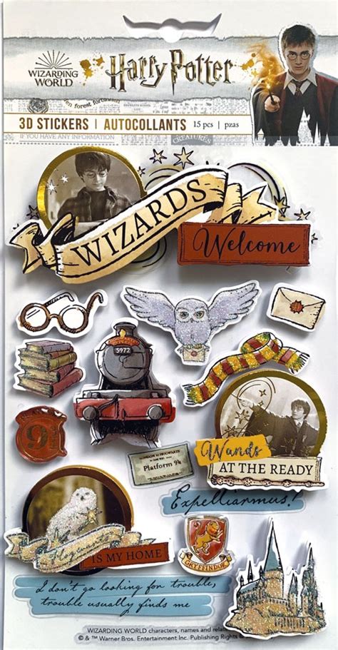 Paper House 3d Stickers Harry Potter Watercolors 767636839267