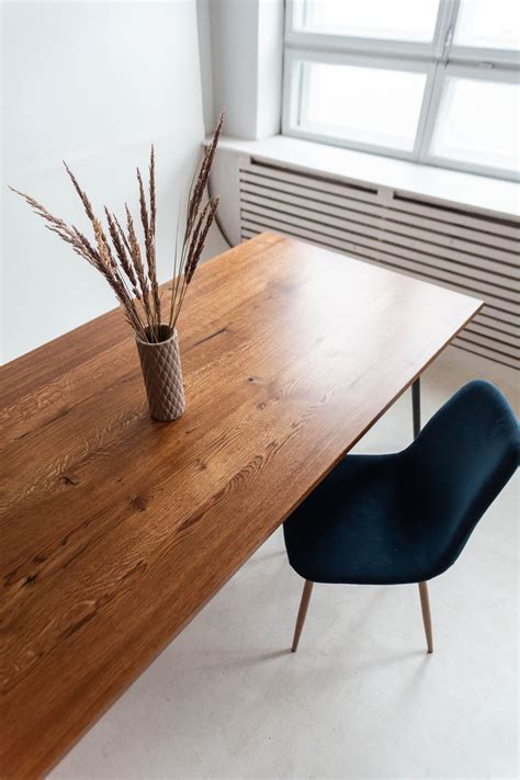 Check spelling or type a new query. Mid Century Modern Oak Dining Table on Industrial Metal ...