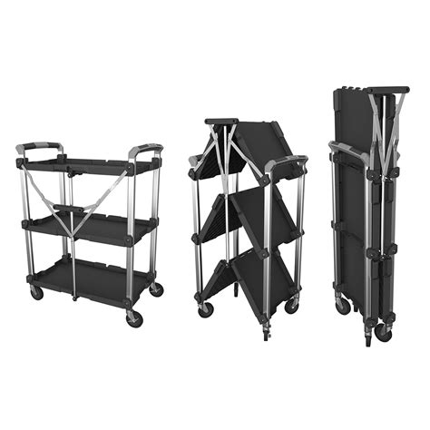 Folding Collapsible Service Cart Xl 300lb Capacity Pack N Roll