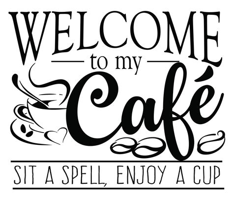 Welcome To My Cafe Decal Etsy