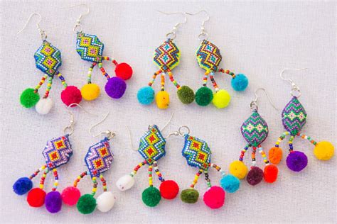 hmong-pieapple-crosstitch-earring-accessories-ethnic-etsy