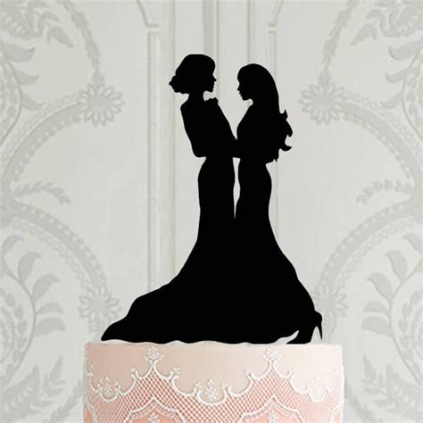Lesbian Wedding Cake Topper Mrs Mrs Cake Topper Wedding Cake Etsy