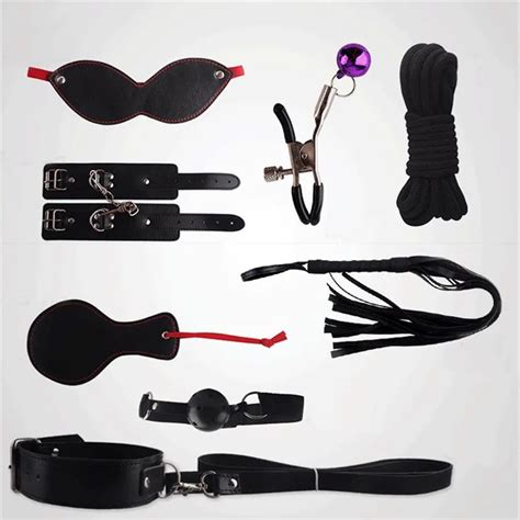 8 In 1 Bd Sm Bondage Pu Sex Kit Bdsm Games Gadgets Sex Bondage Kit Set