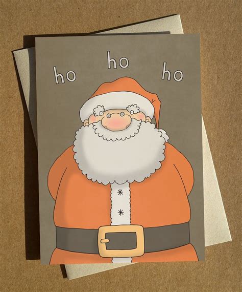 santa christmas card a6 funny christmas card cartoon card for xmas joke christmas card humour