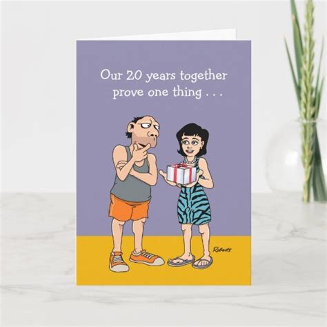 Funny 20th Wedding Anniversary Card Anniversary Cards