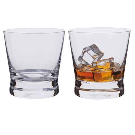 Dartington Crystal Bar Excellence Whisky Rocks Glasses Set Of 2