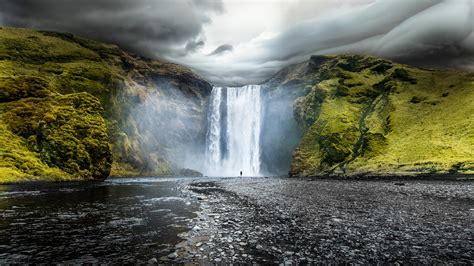 Skogafoss Waterfalls Iceland Download Hd Wallpapers