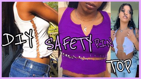 Diy Safety Pin Shirt Youtube