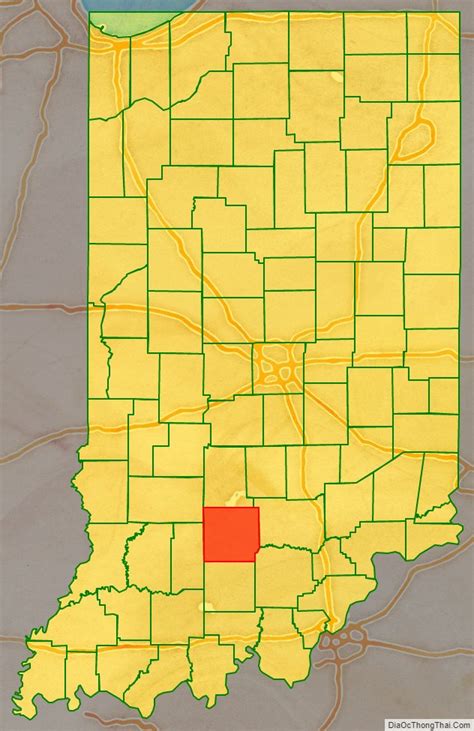 Map Of Lawrence County Indiana