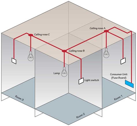 As can be seen in the. multi point (loop-in) radial lighting circuit | Wood work and DIY in 2019 | Home electrical ...