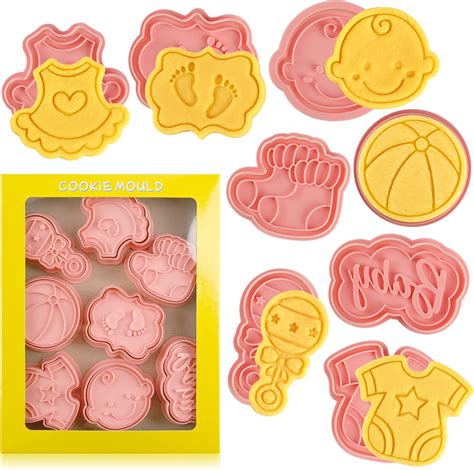 Baby Shower Cookie Cutters With Matching Cookie Stencils