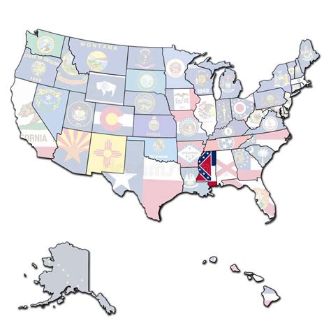 Mississippi On Map Of Usa Stock Illustration Illustration Of