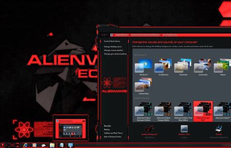 Alienware Red Theme For Win10 Skin Pack Theme For Windows 10 Images