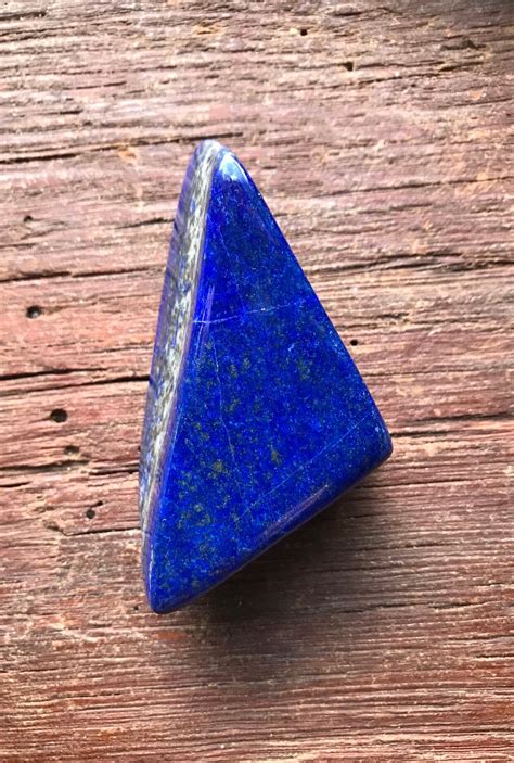 Lapis Lazuli Polished Thick Standing Stone Afghanistan 985 Grams