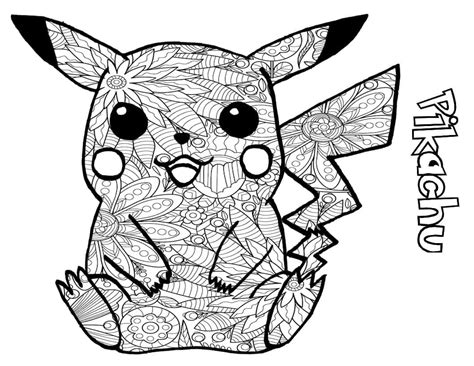 Dibujos De Pikachu Mandala Sencillo Para Colorear Para Colorear Pintar