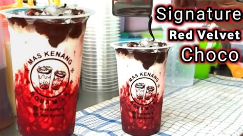 Cara Membuat Minuman Kekinian Signature Red Velvet Choco Minuman