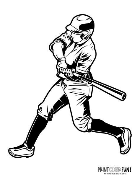 16 Baseball Player Coloring Pages And Clipart Free Sports Printables At